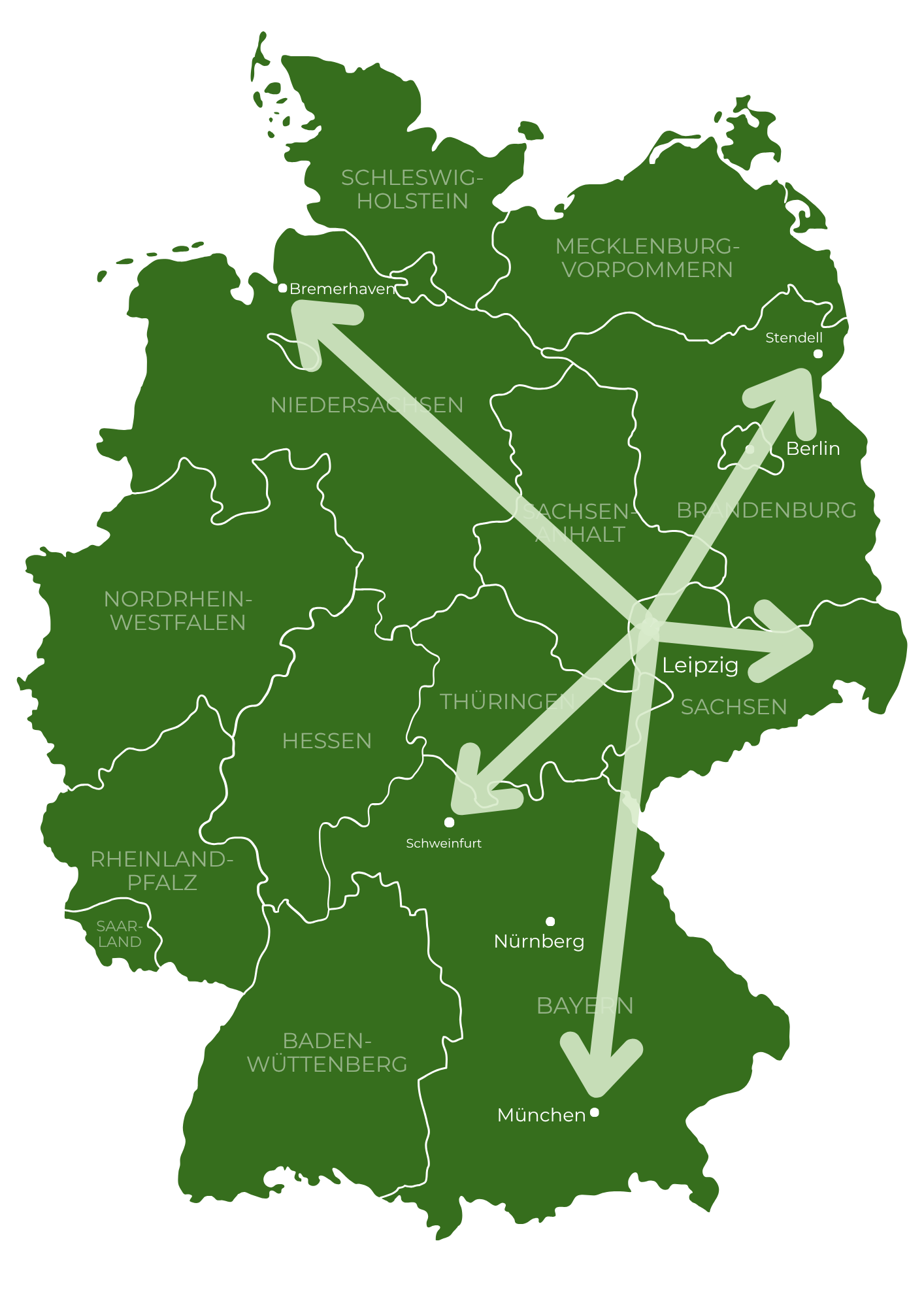 Streckenkarte Flex Bahndienstleistungen